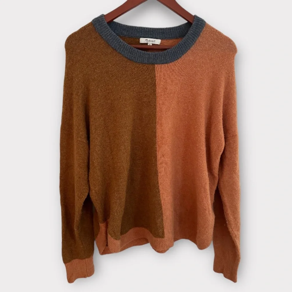 Madewell women’s crewneck color block sweater size medium - Picture 1 of 3